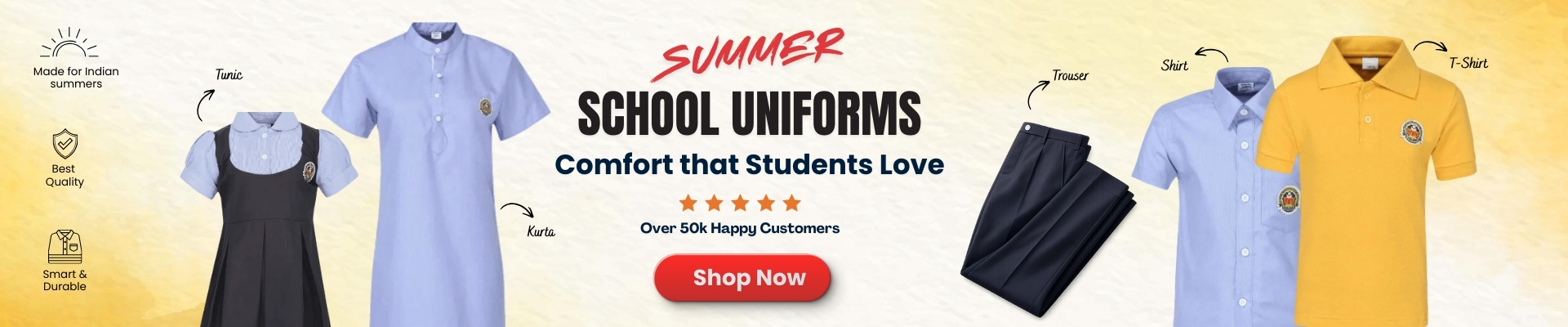 Back To School Summer Uniforms Sale